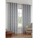 Lewis's Sienna Eyelet Curtain - Silver