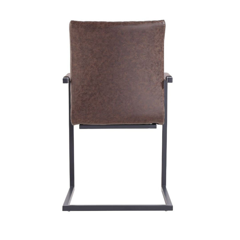 Pair of Darwen Diamond Stitch Carver Chair - Brown