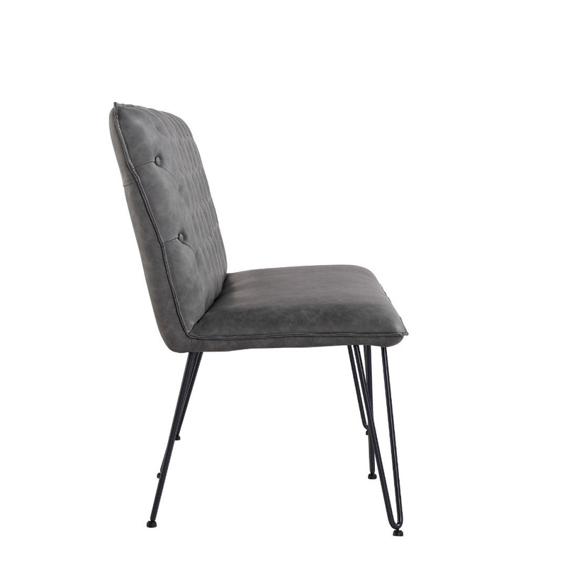 Darwen Studded Back Bench - Grey