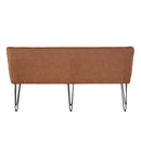 Darwen Studded Back Bench - Tan