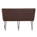 Darwen Studded Back Bench - Brown