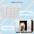 PawHut Weather-Resistant Dog House, Puppy Shelter for Medium Dogs - Grey