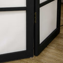 HOMCOM Folding Room Divider 3 Panel Privacy Screen Protector with Wooden Frame