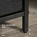 HOMCOM Fabric Chest of Drawers Storage Unit 58x29x103cm - Black