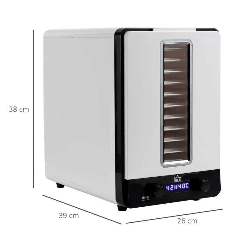 HOMCOM Food Dehydrator 11 Tier 550W - White