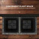 Outsunny Garden PE Rattan Planter Box w/ Trellis Flower Raised Bed, 57x30x107cm