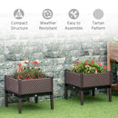 Outsunny Set of 2 Raised Garden Bed 50L x 50W