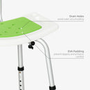HOMCOM Shower Stool for the Elderly and Disabled, Adjustable Shower Stool