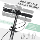 HOMCOM Folding Kick Scooter for 14+ w/ Adjustable Height, Dual Brake System