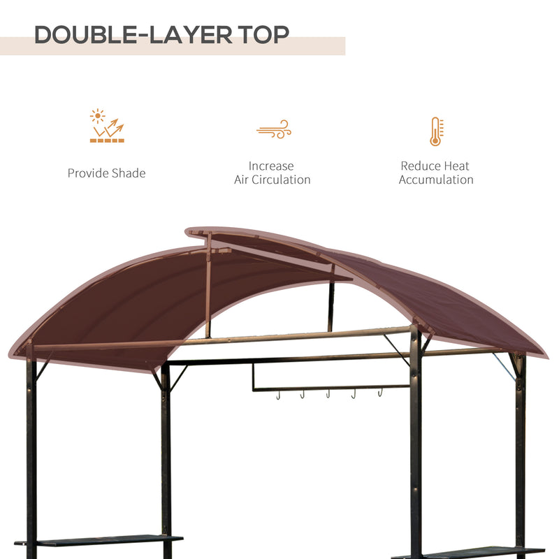 Outsunny Gazebo Marquee Canopy Awning Shelter Garden Patio BBQ Tent Grill Black