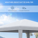 Outsunny Garden Gazebo Marquee Party Tent Wedding Canopy Patio White 2.7 X 2.7m