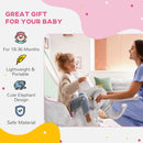 HOMCOM Baby Rocking Horse Elephant Rocking Chair Rocker Toy, for 18-36 Months