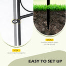 Outsunny 5PCs Decorative Garden Fencing Metal Border Edging