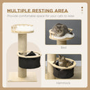 PawHut 84cm Kitty Activity Centre w/ Jute Scratching Post - Natural Finish
