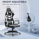 Vinsetto Racing Gaming Chair w/ Lumbar Support, Gamer Office Chair, Black White