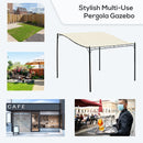 Outsunny 3 x 3M Wall Mounted Awning Free Stand Canopy Shade Garden Porch Pergola