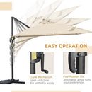 Outsunny 2.7 x 2.7 m Cantilever Parasol Garden Umbrella w/ Cross Base White