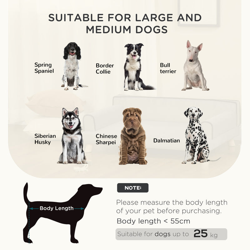 PawHut Dog Sofa w/ Legs, Water-Resistant Fabric for Large, Medium Dogs - Grey