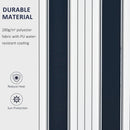 Outsunny Garden Sun Shade Canopy Retractable Awning, 3 x 2.5m, Blue and White