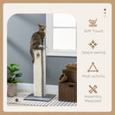 PawHut 81cm Cat Scratching Post w/ Sisal Rope, Hanging Ball, Soft Plush - Grey