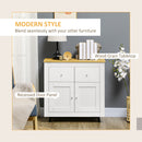 HOMCOM Sideboard Storage Cabinet Freestanding Kitchen Cupboard with Drawers