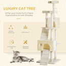 PawHut Condo Furniture Scratcher Post Pet Cat Tree Kitten Bed House Play Toy