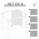 Outsunny 3 x 3(m) Universal Gazebo Replacement Sidewall Set w/ 4 Panels, Grey