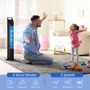 HOMCOM Oscillating Tower Fan Cooling With Remote, 4H Timer For Home Office