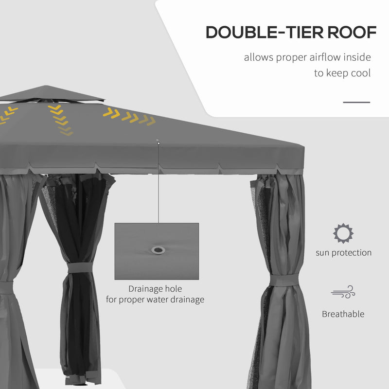 Outsunny Gazebo Grey
