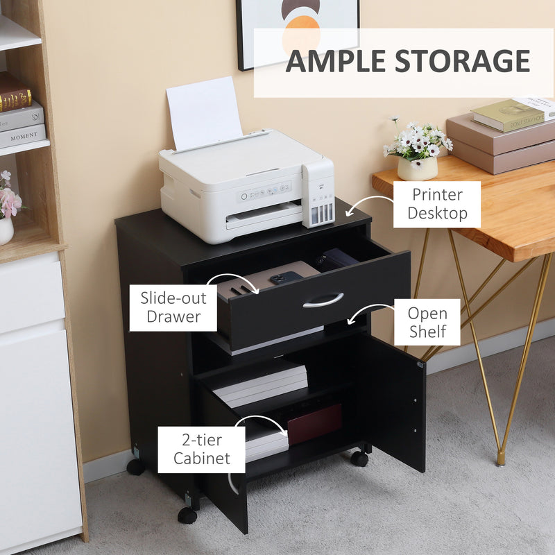 Black discount printer stand