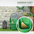 Outsunny Multi Purpose Garden Cart Barrow w/ Handle Wheels, Gardening Tasks, 60L