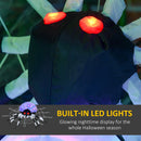HOMCOM 5FT Long Halloween Inflatable Spider Blow-Up Outdoor LED Garden Display