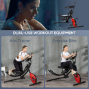 HOMCOM Abs Trainer and Exercise Bike w/ Adjustable Heights and Resistance