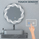 kleankin LED Dimming Lighted Bathroom Mirror with Smart Touch, Anti-Fog, 60cm