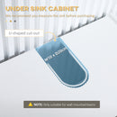 kleankin Modern Bathroom Sink Cabinet, Floor Standing Under Sink Cabinet White