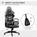 Vinsetto Racing Gaming Chair w/ Lumbar Support, Gamer Office Chair, Black Grey