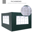 Outsunny Garden Gazebo Marquee Replacement Exchangeable Side Panel Green 3m
