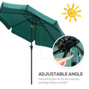 Outsunny Patio Umbrella Green