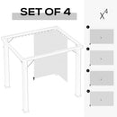 Outsunny 3 x 4(m) Universal Gazebo Replacement Sidewall Set w/ 4 Panels, Grey