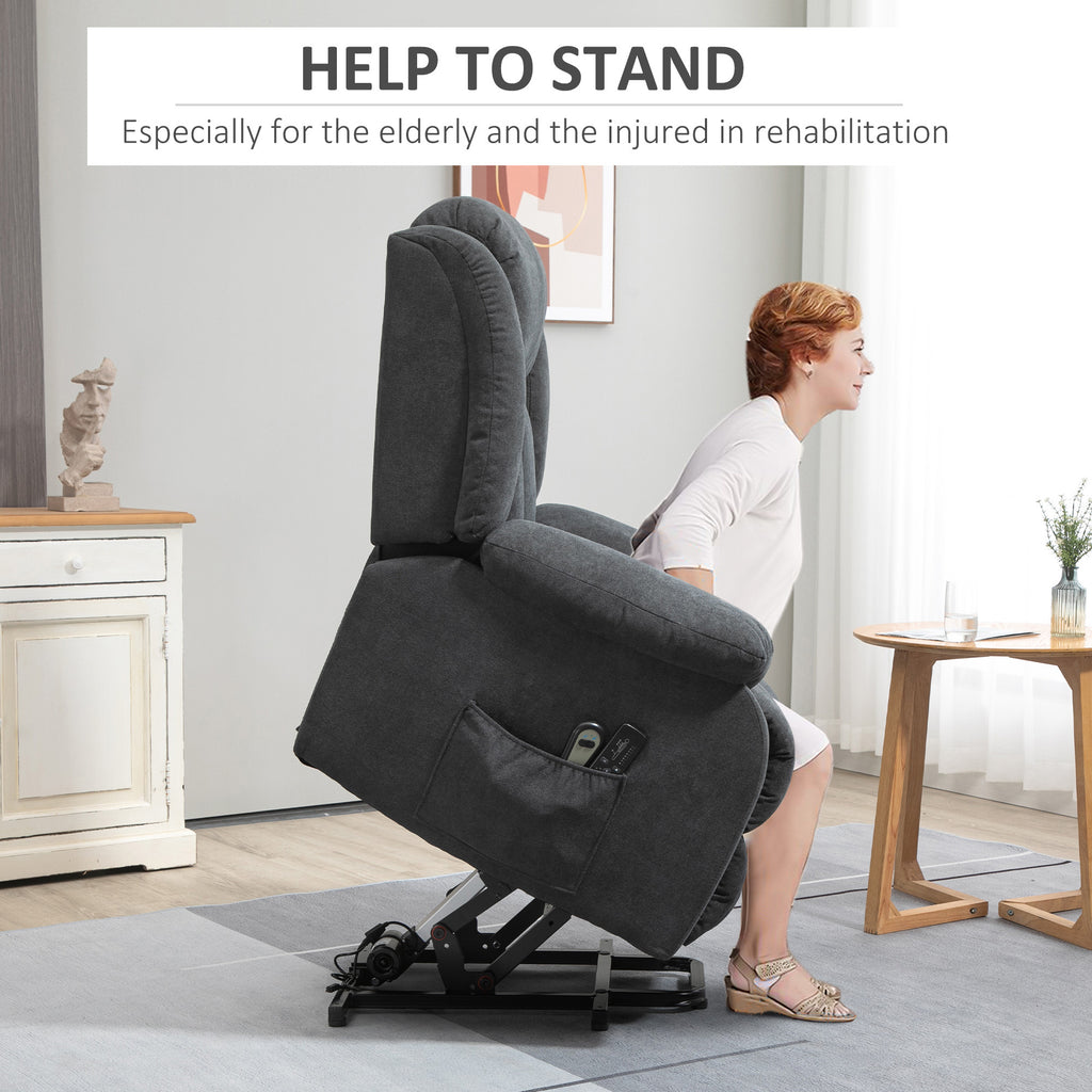 High Rise Rascal Chair HOMCOM Heavy Duty Riser and Recliner Chair Lift Chair for the Elderly