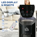 HOMCOM LED Tower Fan With 70° Oscillation 3 Speed 3 Mode LED Panel Remote Black