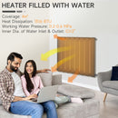 HOMCOM 60 x 60cm Water-filled Vertical Radiator, Space Heater, Grey