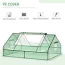 Outsunny Greenhouse Flower Planter Mini Zipper Garden Patio Steel 1.8 M