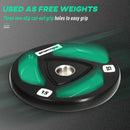 SPORTNOW Olympic Weight Plates for 2'' Barbell Bar with Tri Grips, 2 x 15kg