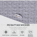 Outsunny 5 Pieces Outdoor Patio Furniture Set Wicker Conversation Set Grey