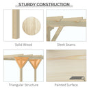 Outsunny 3.6 x 3(m) Wooden Garden Pergola Gazebo for Climbing Vines, Natural