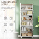 HOMCOM Modern Kitchen Cupboard Storage Cabinet with 4 Shelves, White