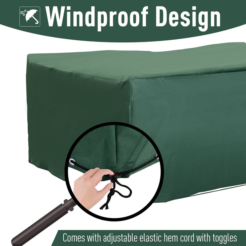 Outsunny 210x140x80cm UV Rain Protective Cover for Garden Rattan Furniture