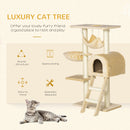 PawHut Cat Tree for Indoor Cats Scratching Post w/ Hammock House Bed Basket