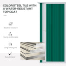 Outsunny Outdoor Storage Shed Steel Garden Shed with Lockable Door Green